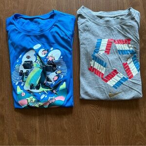 Two Boys size Large Under Armour and Nike T shirts